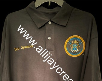 Mu Beta Phi Military Fraternity Black Polo Shirt