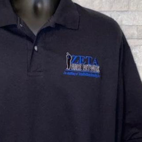 NOW IN STOCK - Zeta Male Network Embroidered Polo Shirt