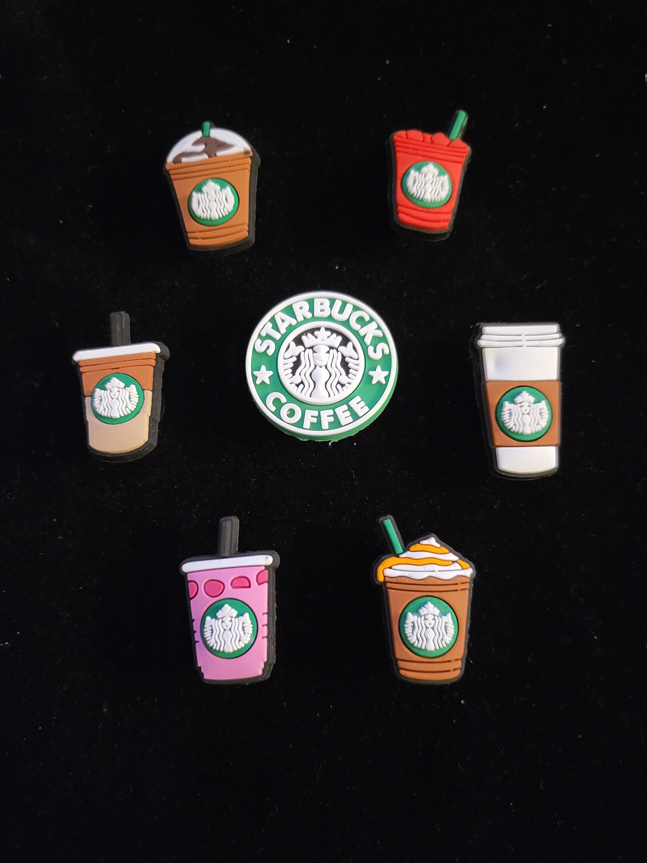 Brown Heart Starbucks Conchas Croc Charms 