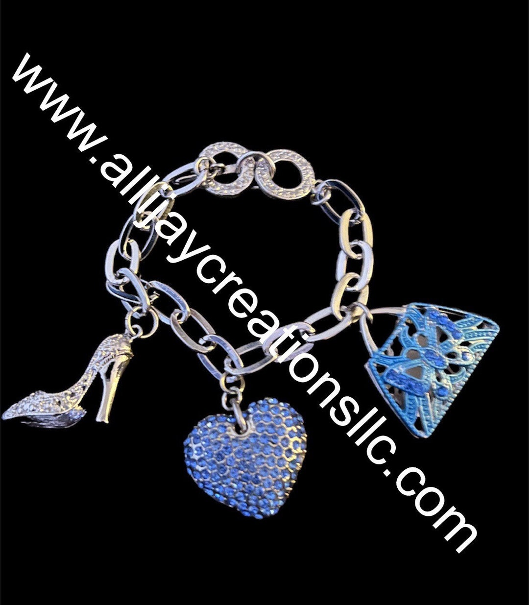 Amicae Chain Link Charm Bracelet Etsy