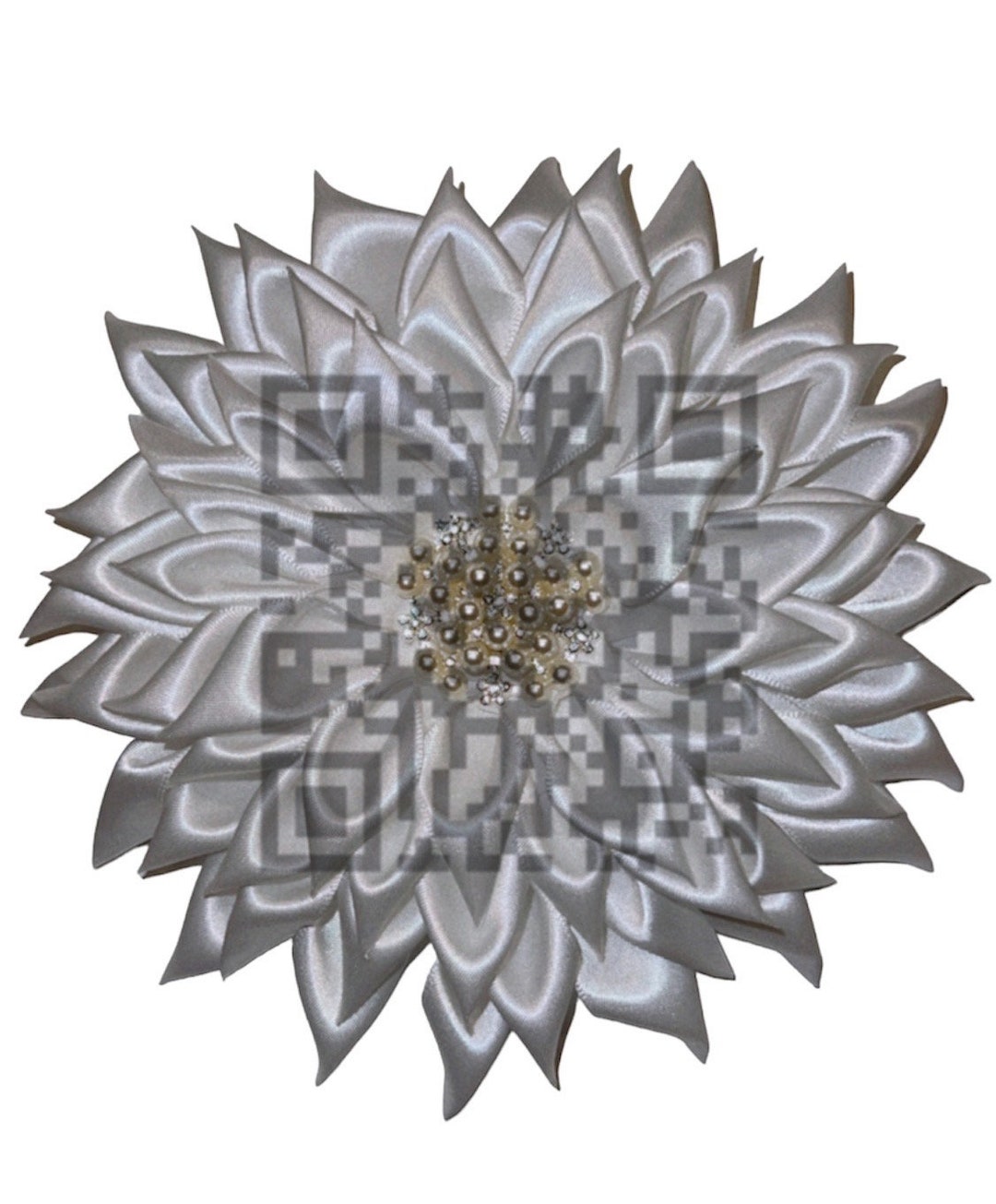 Broche Fleur Dominique Duval Pour Neiman Marcus - Blanc, Occasion En Bon état, épingle Vintage
