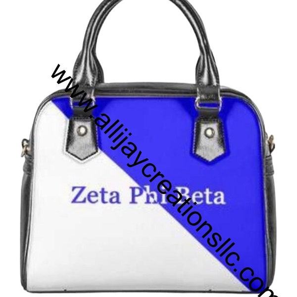 Zeta Blue & White Purse