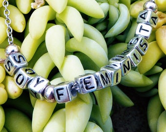 Necklace for proud feminists "I'M FEMINIST"