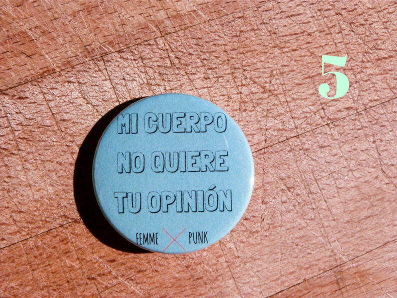 Pack of badges with feminist phrases feminist slogans image 6