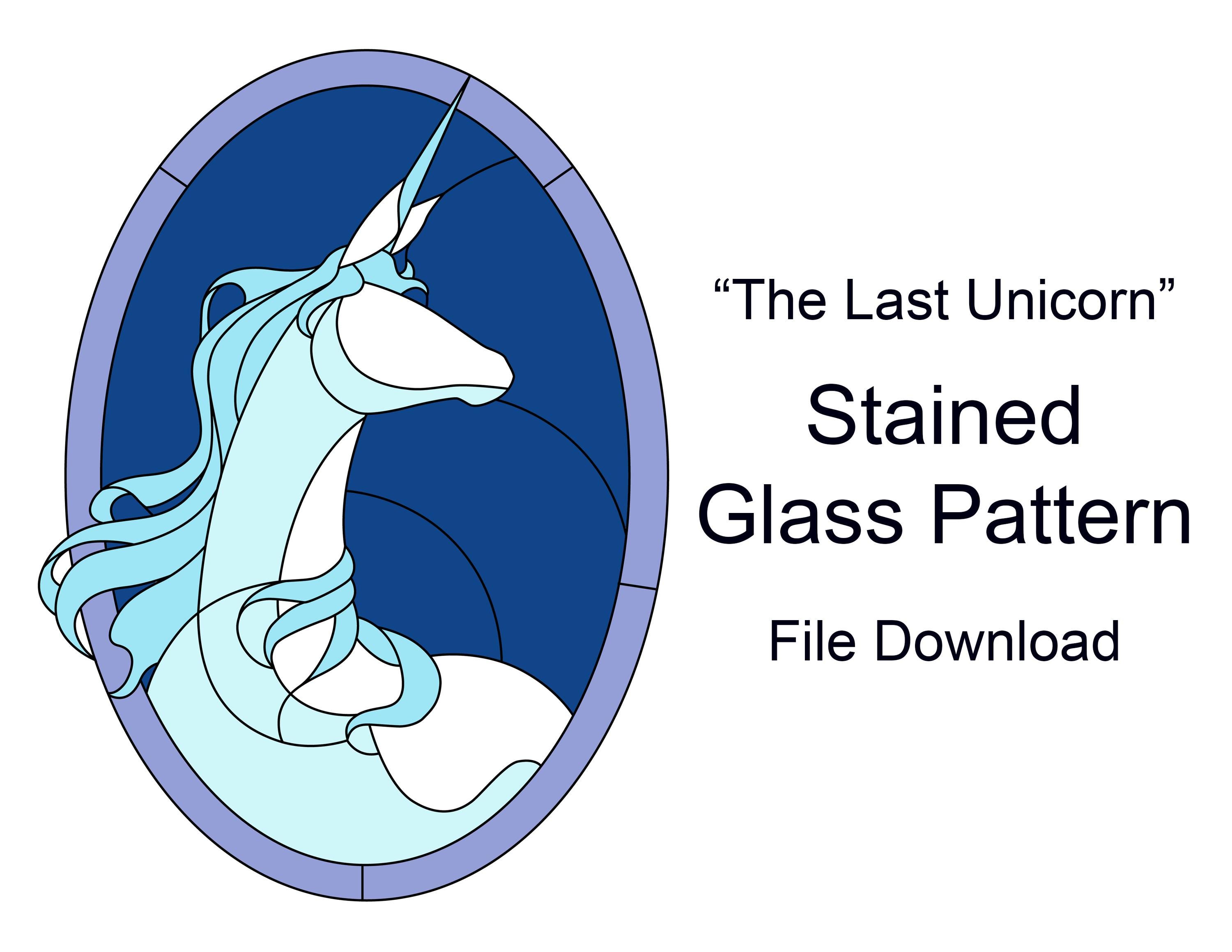 The Last Unicorn Stained Glass Pattern - Etsy