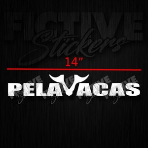 Pelavacas Logo Chalino Sanchez Corridos Sticker 14x2&quot;