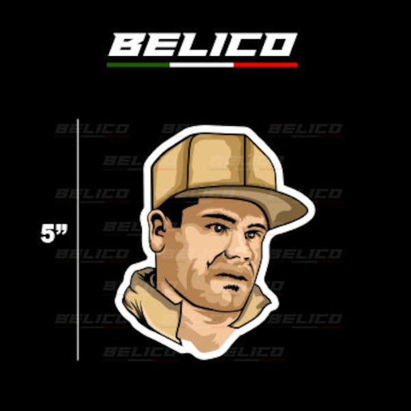 Joaquin Guzman Loera El Chapo Cartoon Sticker Decal