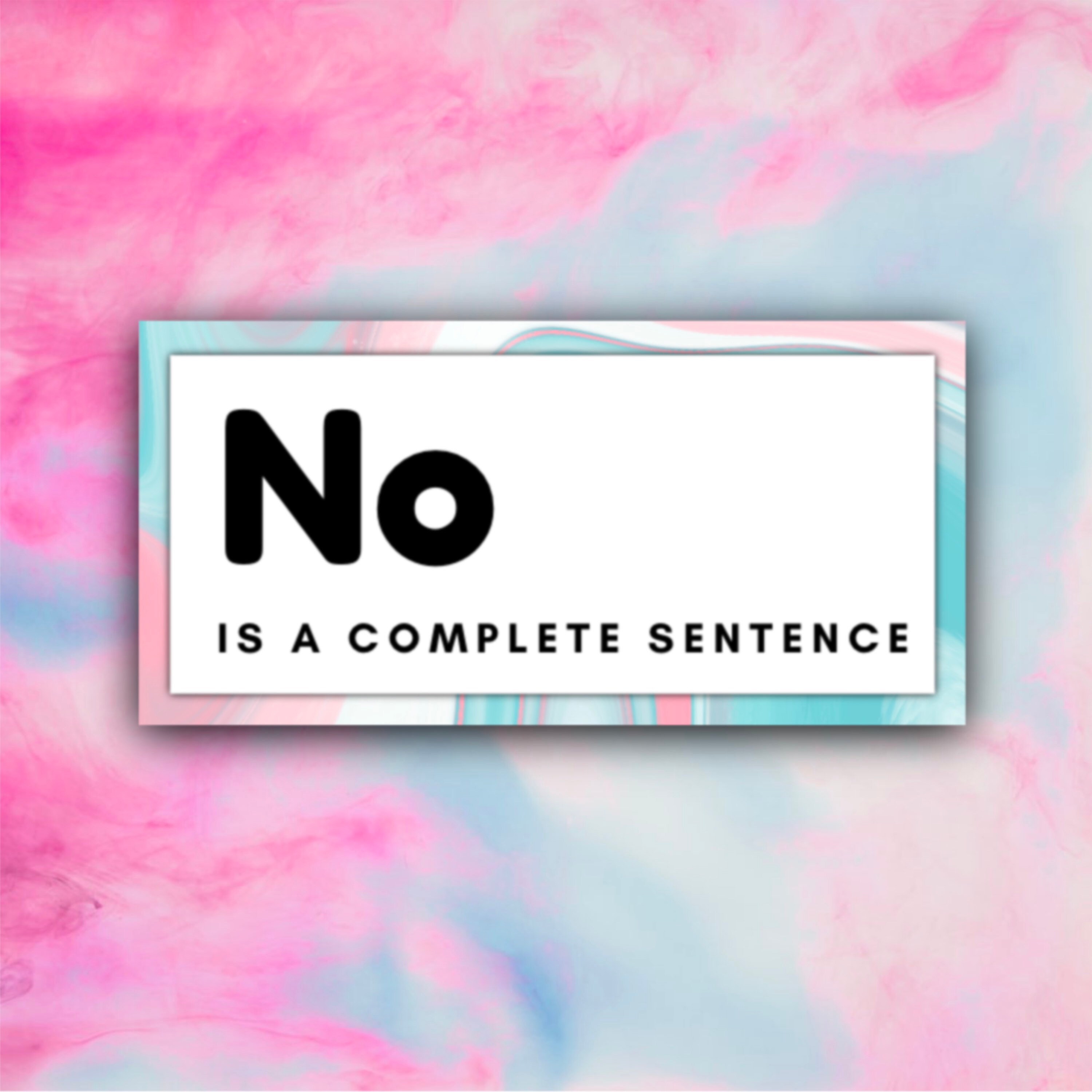 No is complete sentence vinyl sticker Etsy