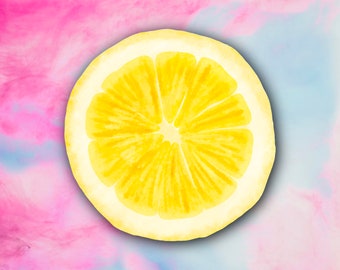 Watercolor Lemon - sticker