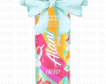 Alani, alani nu, energiedrank, zomer, drankje, coquette, strikken, png, svg