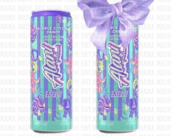 Alani Nu Purple Cotton Candy Energy Drink - Kokette Bögen PNG (Digitale Datei)
