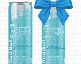 Red Bull, Winter Edition, Iced Vanilla Berry, Schleife, Bündel - PNG (Digitale Datei)