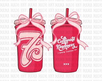 Eiskaffee, 7 Gebräu, Kokette PNG - (Digitale Datei)