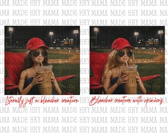 Bleacher Creature, Eiskaffee, Baseball, Softball, Tball, Mama, Bundle - PNG (Digitale Datei)