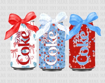 Coca Cola 4. Juli Soda Bögen, Rot, Weiß & Blau PNG (Digitale Datei)