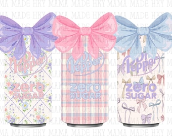 Dr Pepper Zero Floral PNG Kokette Soda Design (Digitale Datei)