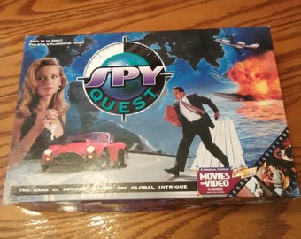 Spy Quest 1994 VCR Game by DFP Inc. complete.  Family Fun Night Game / group game / party game / multiplayer game / VHS Spy Gam