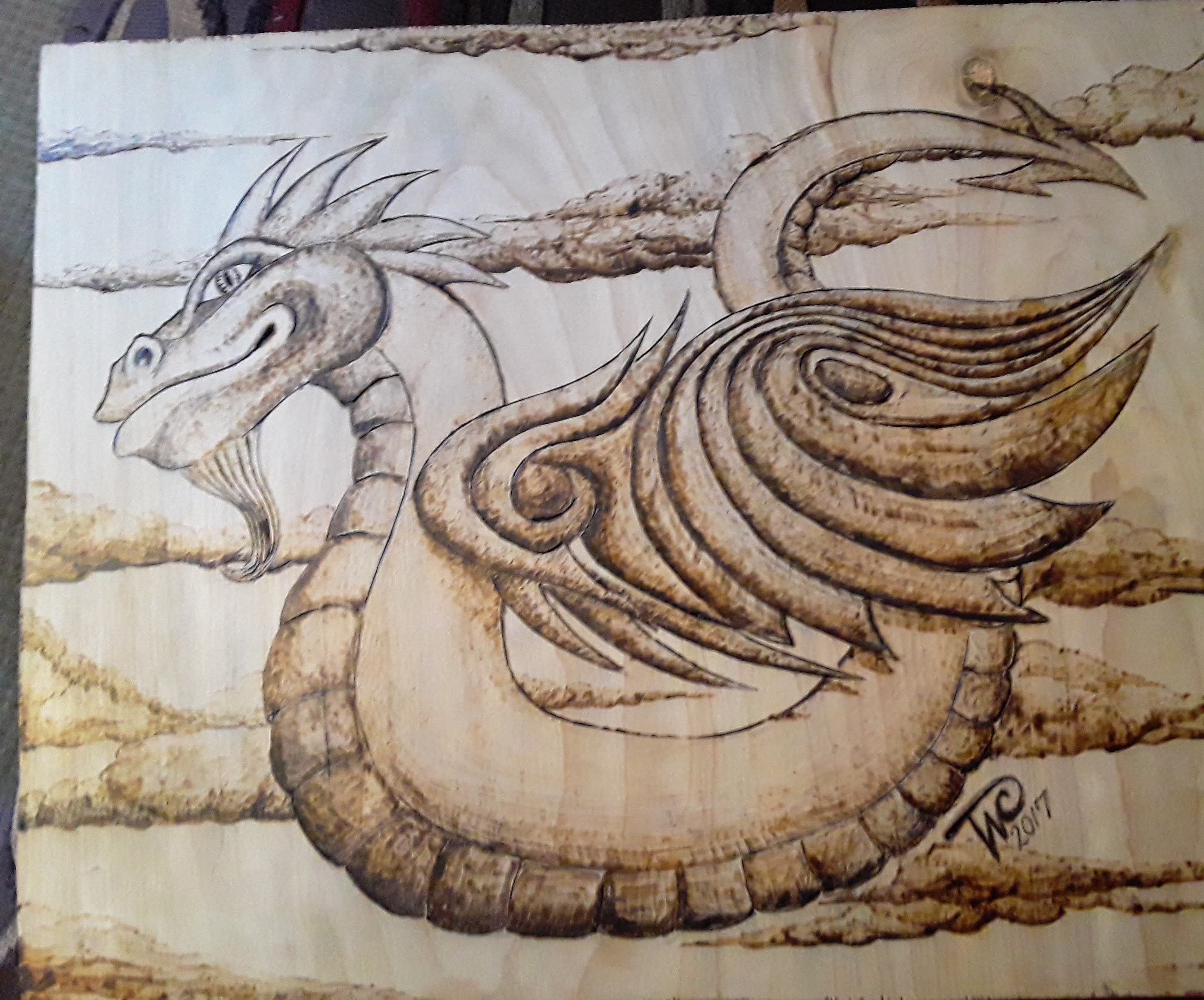 dragon-wood-burning-wall-art-by-trevis-collins-etsy