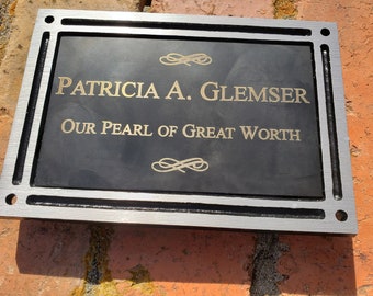 4 X 6 Outdoor Plaque Gold Tone Custom Engraved Etsy