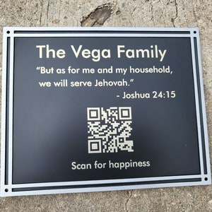 Black Outdoor QR Code Sign, Barcode Plaque, QR Code Plaque, Scan to Pay, Payment Sign