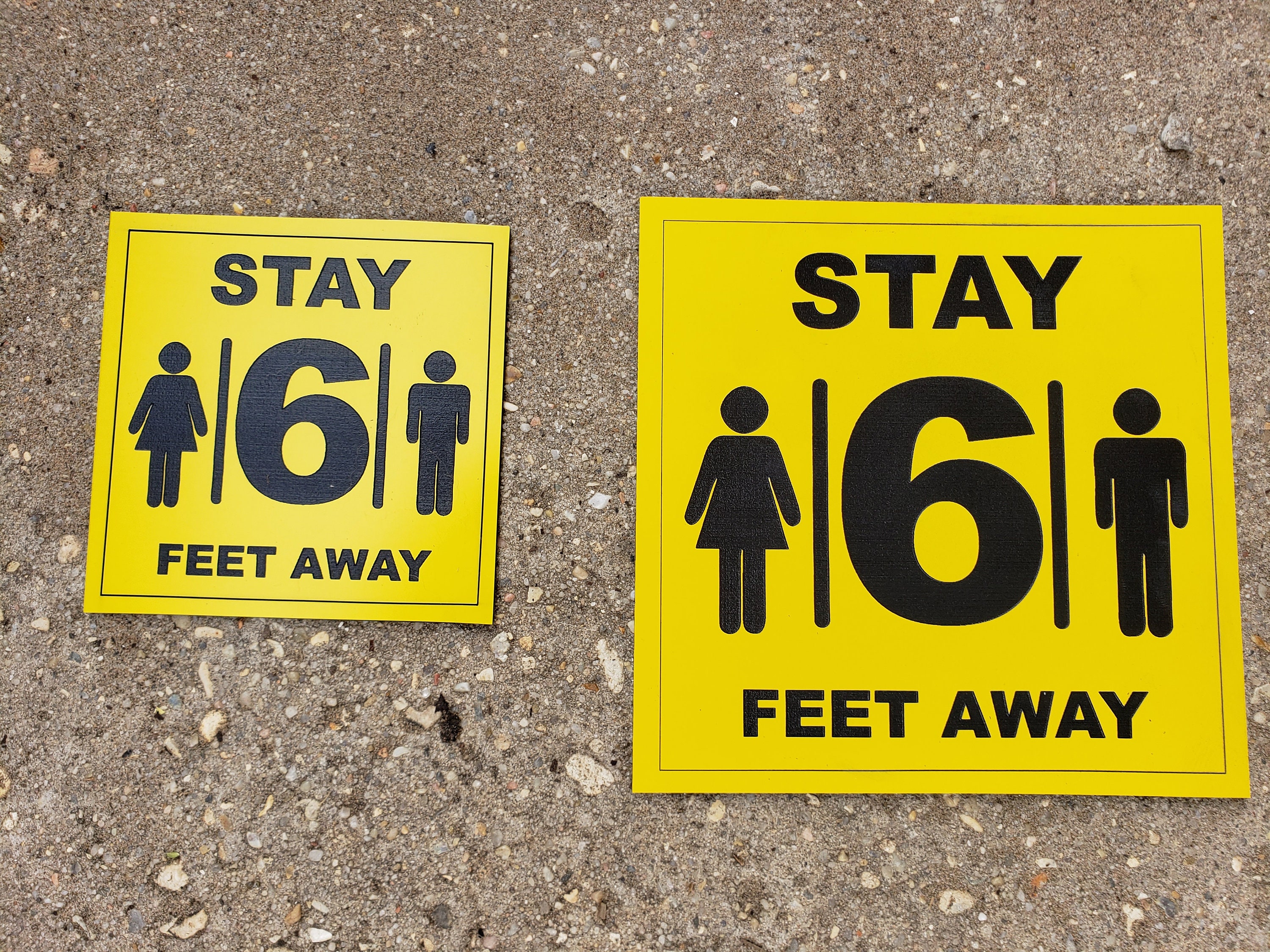 Stay 6 Feet Away Sign Small Business Sign Social Distancing Etsy