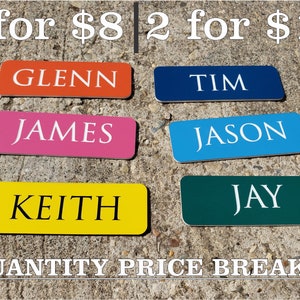 Employee Office Name Tags, Name Badges with Magnet, ID tags, Student Name Tags, Nurse Name Tags
