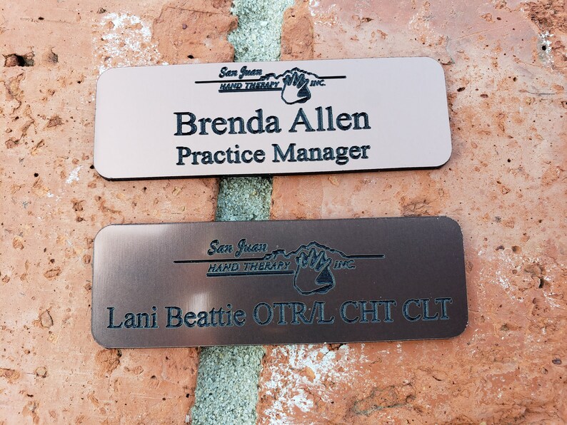 Personalized Engraved Employee Office Name Tags Name Badges w/ Etsy