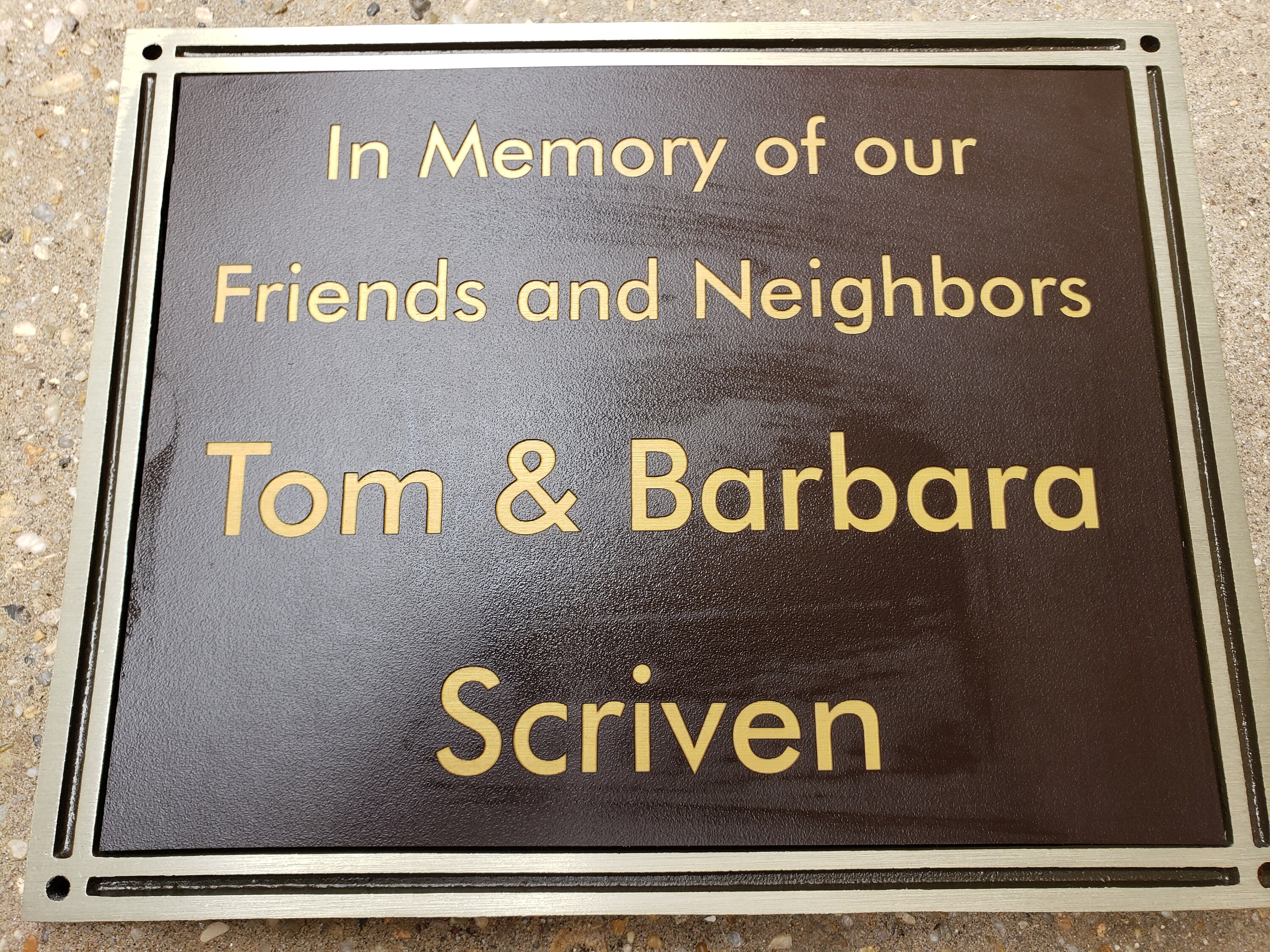 Personalized Engraved Bronze Outdoor Plaque w/ Screws Etsy