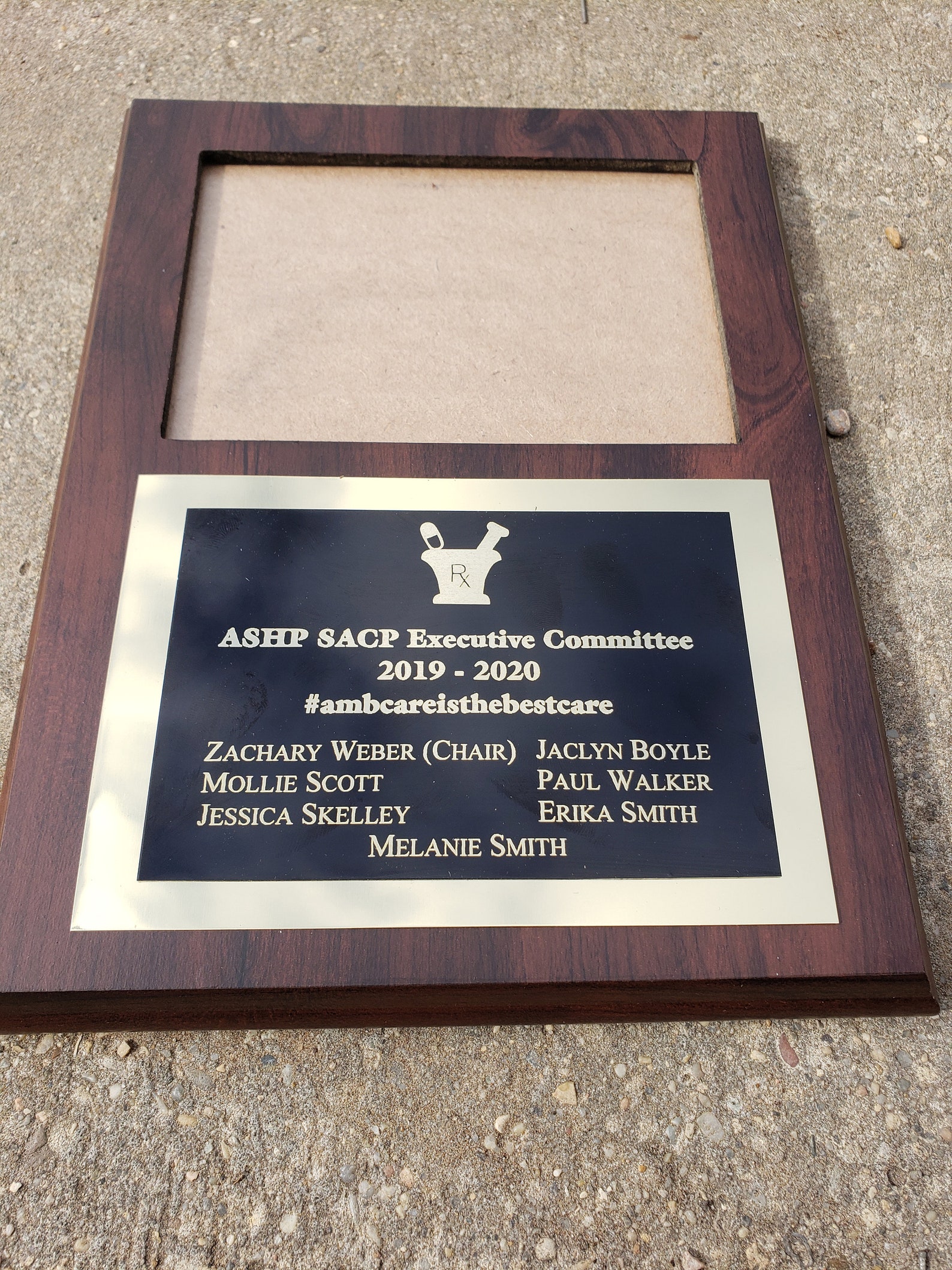 Beautiful Personalized Cherry Finish Picture Frame Plaque Etsy