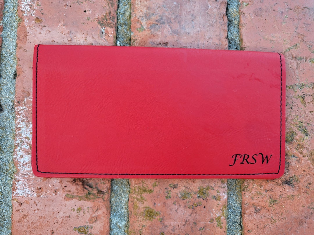 Personalized Leather Checkbook Cover, Checkbook Wallet, Check Book