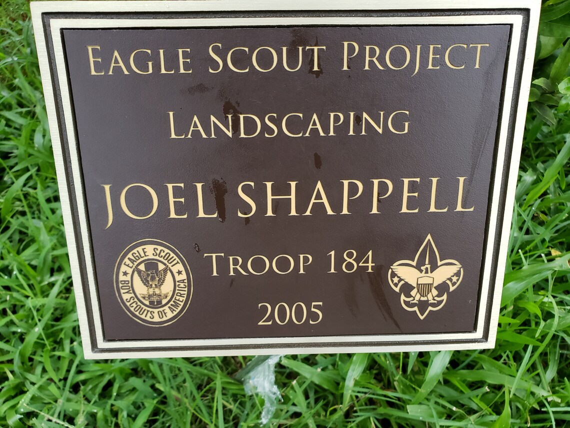 Personalized Engraved Bronze Eagle Scout Plaque Eagle Scout Etsy