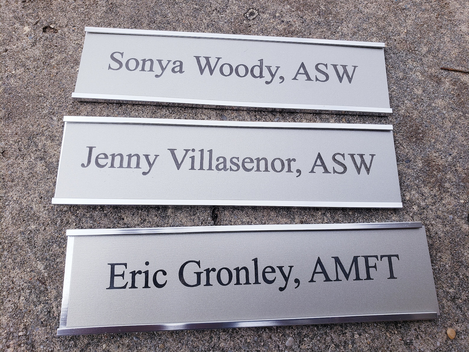 Personalized Office Door Name Plate W/ Silver Holder Cubicle Etsy