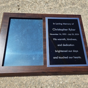Picture Frame Plaque, Memorial Photo Plaque, Thank You Plaque, Retirement Plaque, Team Plaque, Sport Plaque, Christmas Gift