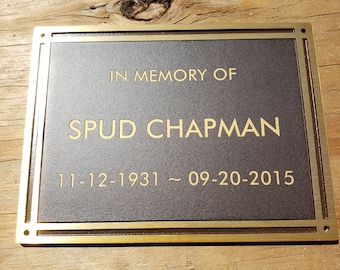 Bronze Memorial Plaque with Screws, Garden Plaque, Building Plaque, Bench Plaque, Custom Plaque