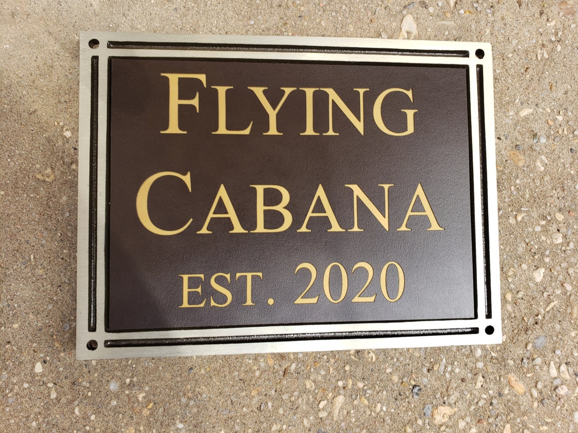 Personalized Engraved Bronze Outdoor Plaque w/ Screws Etsy