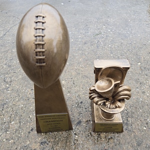 Gold Fantasy Football Trophy Set, Fantasy Football Loser, Football Award, Lombardi Replica, Super Bowl Replica Trophy