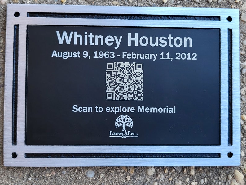 Black Outdoor QR Code Sign Barcode Plaque QR Code Plaque Etsy