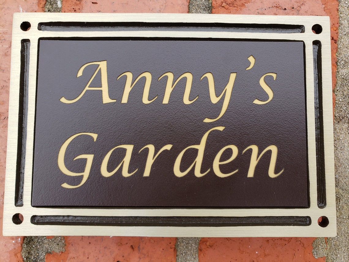 Personalized Engraved Bronze Outdoor Plaque w/ Screws Etsy