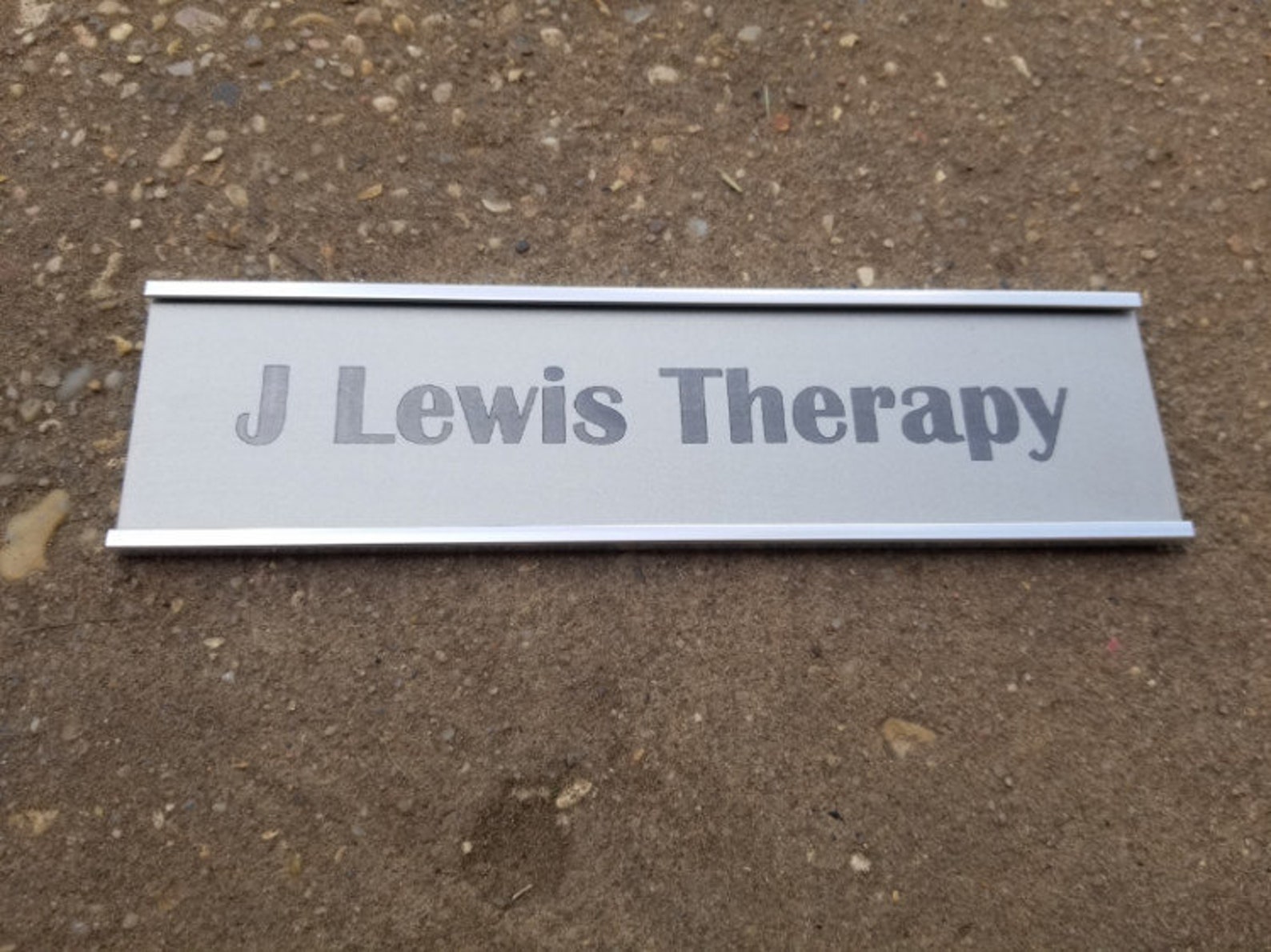 Personalized Office Door Name Plate W/ Silver Holder Cubicle Etsy