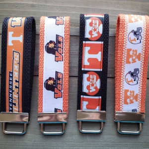 Tennessee Vols Keychain  / Wristlet /  Ribbon Keychain / Ribbon Keyfob / Teacher Gift / Gifts Under 10 / Stocking Stuffer