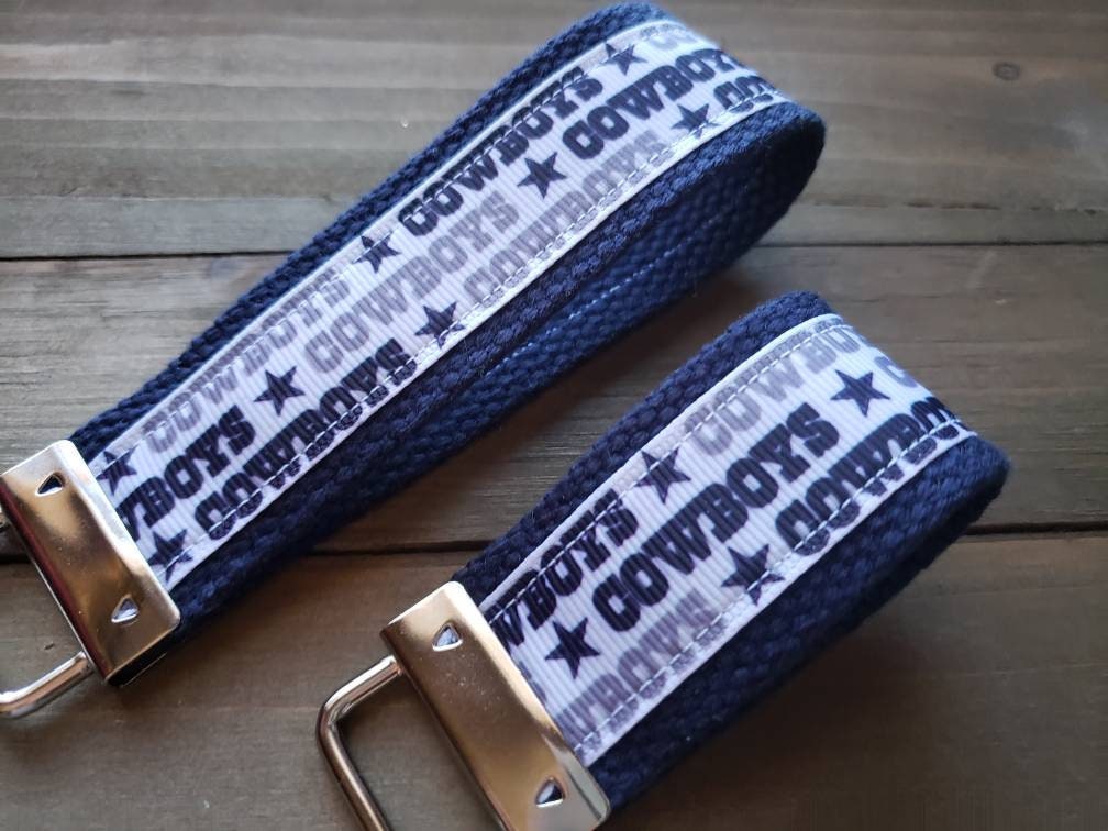 Dallas Cowboys Keychain / READY TO SHIP / Wristlet / Ribbon - Etsy