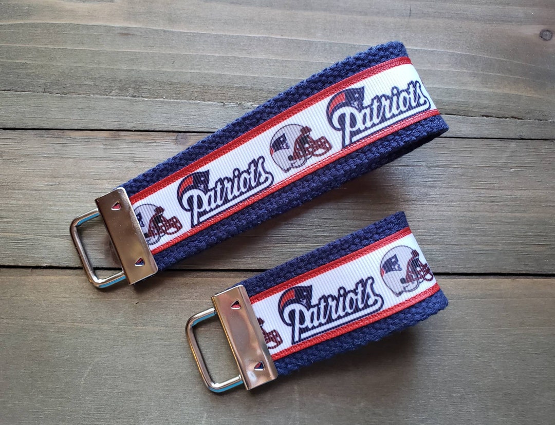 New England Patriots Keychain / Ribbon Keychain / Ribbon Keyfob ...