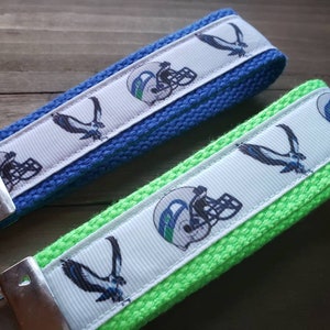 Seattle Seahawks Keychain / Wristlet / Ribbon Keychain / Ribbon Keyfob / Teacher Gift / Gifts Under 10 / Stocking Stuffer image 2