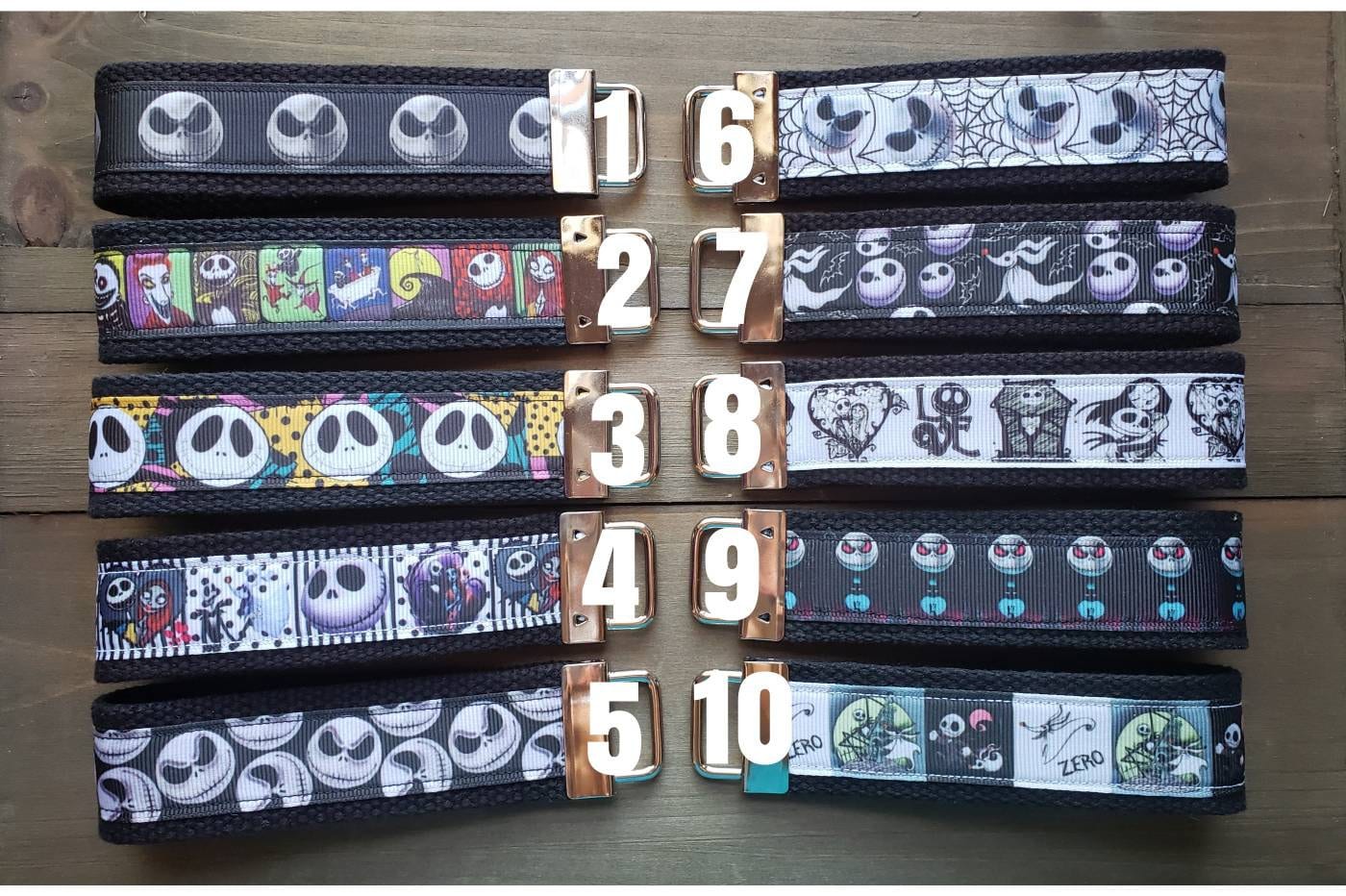 Jack Skellington Keychain / READY TO SHIP / Wristlet / Ribbon Keychai…