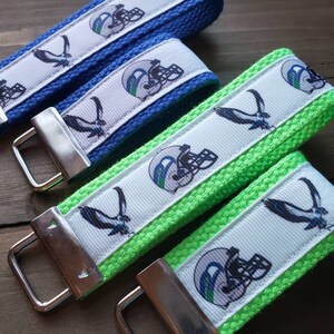 Seattle Seahawks Keychain / Wristlet / Ribbon Keychain / Ribbon Keyfob / Teacher Gift / Gifts Under 10 / Stocking Stuffer image 4