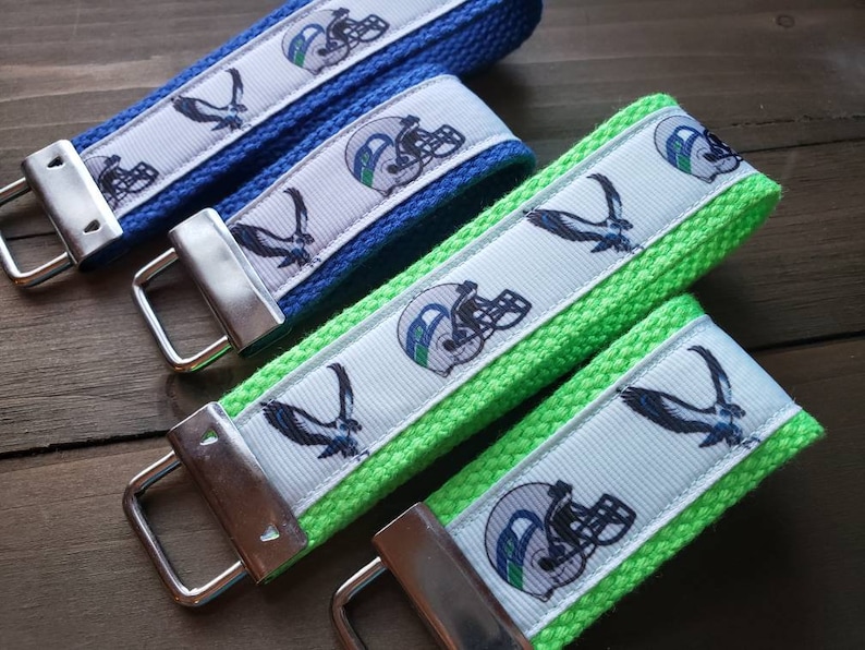 Seattle Seahawks Keychain / Wristlet / Ribbon Keychain / Ribbon Keyfob / Teacher Gift / Gifts Under 10 / Stocking Stuffer image 4