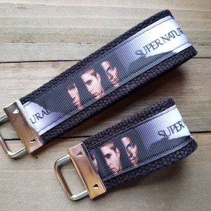 Supernatural Keychain  / Wristlet  /  Ribbon Keychain / Ribbon Keyfob / Teacher Gift / Gifts Under 10 / Stocking Stuffer