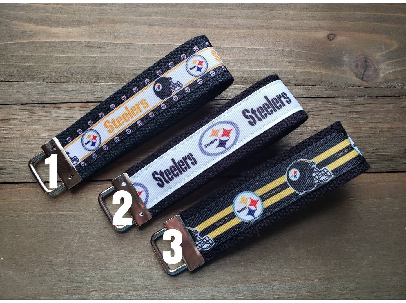 Pittsburgh Steelers Keychain / READY TO SHIP / Ribbon Keychain / Ribb…