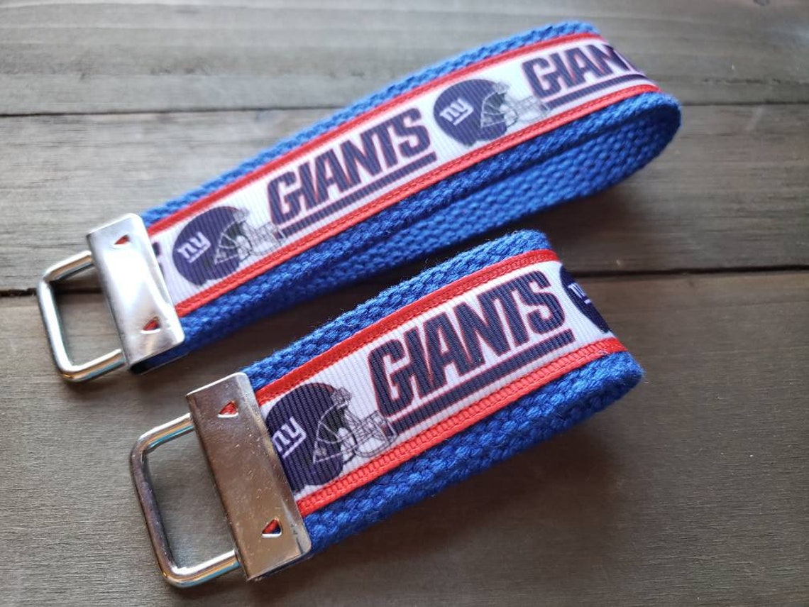 New York Giants Keychain / READY TO SHIP / Wristlet / Ribbon Etsy