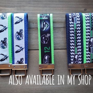 Seattle Seahawks Keychain / Wristlet / Ribbon Keychain / Ribbon Keyfob / Teacher Gift / Gifts Under 10 / Stocking Stuffer image 5